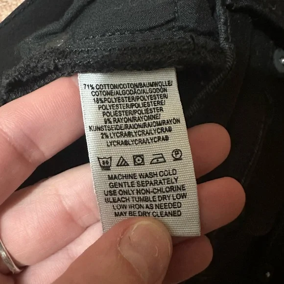 We the free Free People Night Shade High Rise Embroidered Flare Black Jeans 25 - Picture 3 of 9